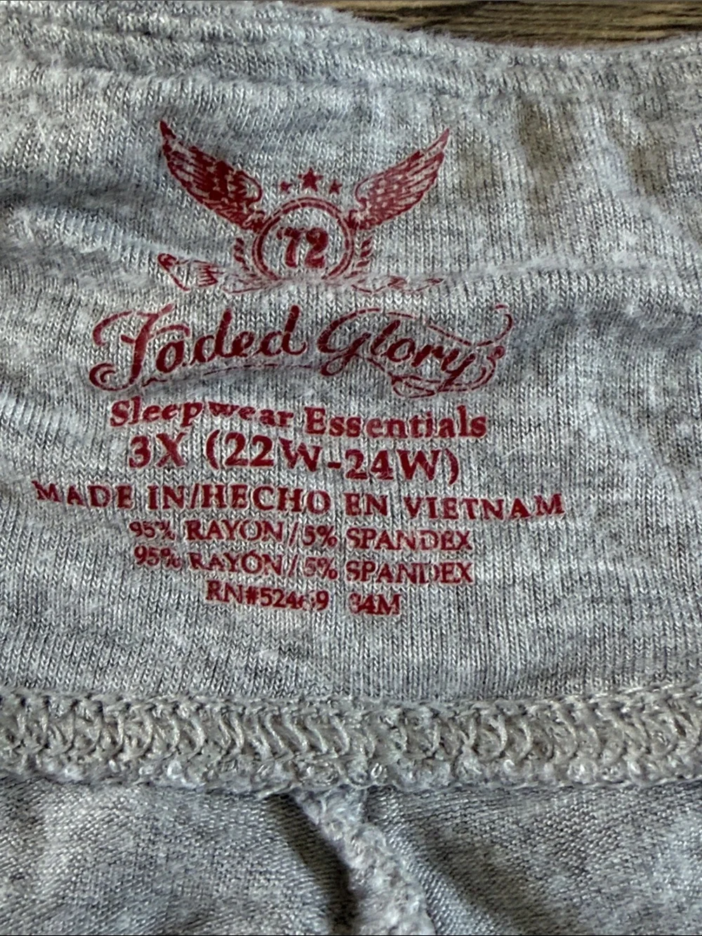 Faded Glory Heather Gray Women's Lounge Pajama Pants